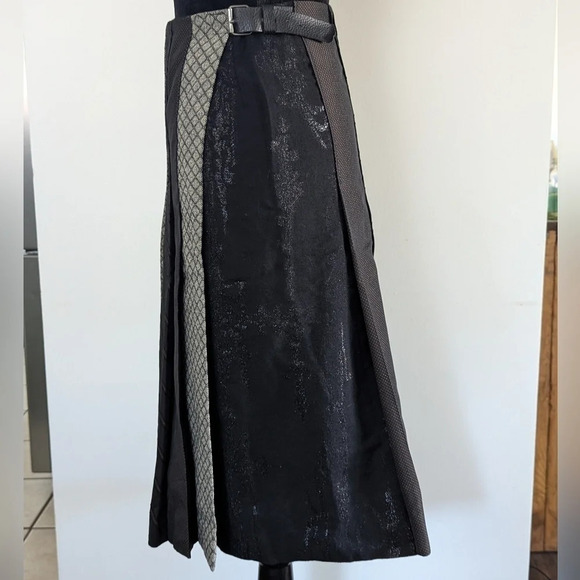 Kenzo Wool Wrap Skirt Buckle Closure Vintage Rare Size 36 - Picture 3 of 14